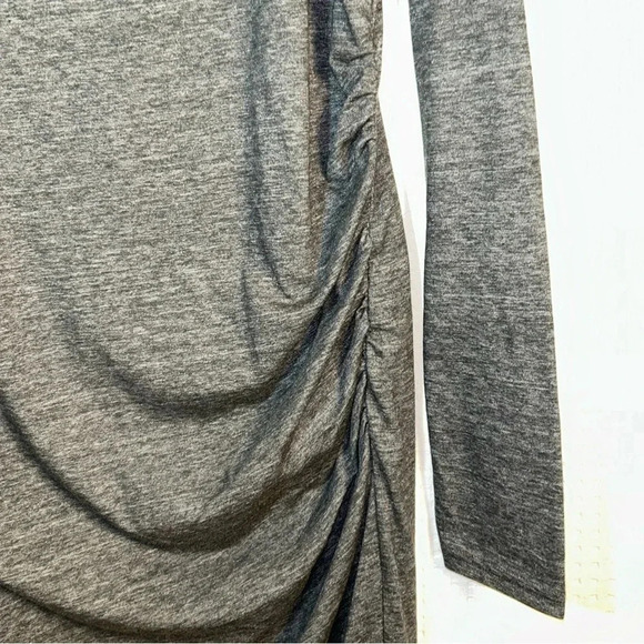 NEW Melrose And Market Dress Plus Size 1X Ruched Heather Charcoal Grey Bodycon - Picture 6 of 9